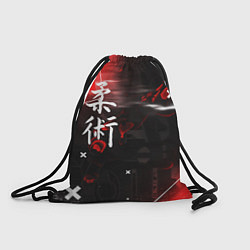 Рюкзак-мешок Джиу-Джитсу : Глитч красный, цвет: 3D-принт