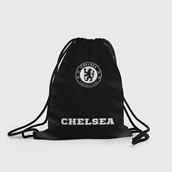Рюкзак-мешок Chelsea sport на темном фоне: символ, надпись, цвет: 3D-принт