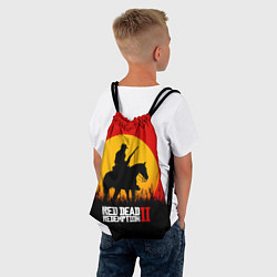 Рюкзак-мешок Red Dead Redemption 2 - закат, цвет: 3D-принт — фото 2