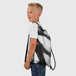 Рюкзак-мешок Осколки кристалла, тёмная абстракция, цвет: 3D-принт — фото 2