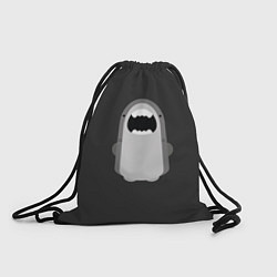 Рюкзак-мешок Акула Черный фон, цвет: 3D-принт