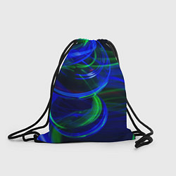 Рюкзак-мешок Неоновые лучи и шар во тьме, цвет: 3D-принт