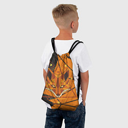 Рюкзак-мешок Голова лисы в мозаике, цвет: 3D-принт — фото 2
