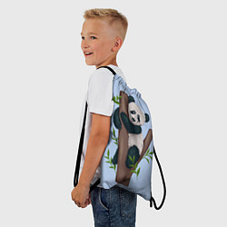 Рюкзак-мешок Забавная панда на дереве, цвет: 3D-принт — фото 2