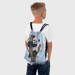 Рюкзак-мешок Забавная панда на дереве, цвет: 3D-принт — фото 2