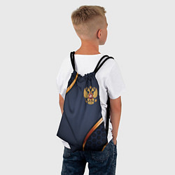 Рюкзак-мешок Blue & gold герб России, цвет: 3D-принт — фото 2