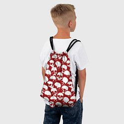 Рюкзак-мешок Череп и кровь, цвет: 3D-принт — фото 2