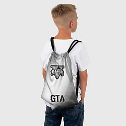 Рюкзак-мешок GTA glitch на светлом фоне: символ, надпись, цвет: 3D-принт — фото 2