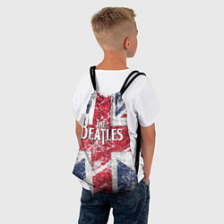 Рюкзак-мешок The Beatles - лого на фоне флага Великобритании, цвет: 3D-принт — фото 2