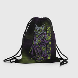 Рюкзак-мешок Неоновый волк на стиле, цвет: 3D-принт