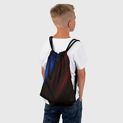 Рюкзак-мешок Иллюзорные синие и красные линии во тьме, цвет: 3D-принт — фото 2