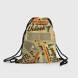 Рюкзак-мешок Vintage Journal, цвет: 3D-принт
