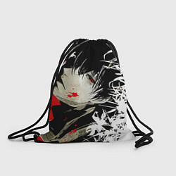 Рюкзак-мешок Канеки Кен и цветы - Токийский гуль, цвет: 3D-принт