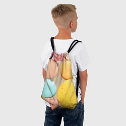 Рюкзак-мешок Разноцветные пирожные Макарон, цвет: 3D-принт — фото 2