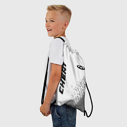 Рюкзак-мешок Chery speed на светлом фоне со следами шин: надпис, цвет: 3D-принт — фото 2