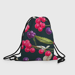 Рюкзак-мешок Ягодки нарисованные, цвет: 3D-принт