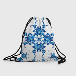 Рюкзак-мешок Гжель цветы, цвет: 3D-принт
