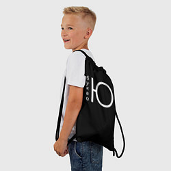 Рюкзак-мешок Буква Ю на черном фоне, цвет: 3D-принт — фото 2