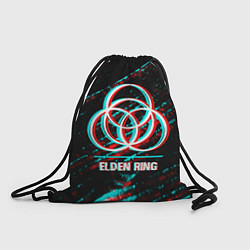 Рюкзак-мешок Elden Ring в стиле glitch и баги графики на темном, цвет: 3D-принт