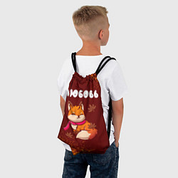 Рюкзак-мешок Любовь осенняя лисичка, цвет: 3D-принт — фото 2