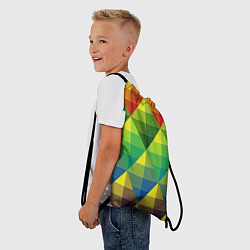 Рюкзак-мешок Узор из разноцветных фигур, цвет: 3D-принт — фото 2