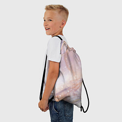 Рюкзак-мешок Бежевый с золотом мрамор, цвет: 3D-принт — фото 2
