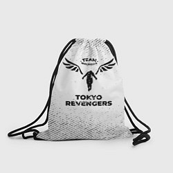 Рюкзак-мешок Tokyo Revengers с потертостями на светлом фоне, цвет: 3D-принт