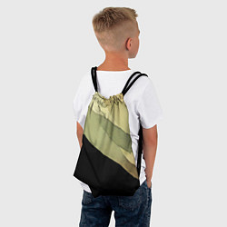 Рюкзак-мешок Акварельные полосы на черном фоне, цвет: 3D-принт — фото 2