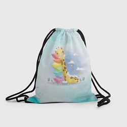 Рюкзак-мешок Жираф спит, цвет: 3D-принт