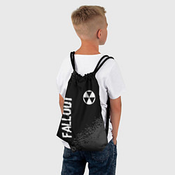 Рюкзак-мешок Fallout glitch на темном фоне: надпись, символ, цвет: 3D-принт — фото 2
