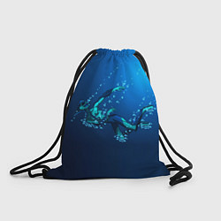 Рюкзак-мешок Ихтиандр : человек - амфибия рисунок, цвет: 3D-принт
