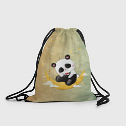 Рюкзак-мешок Панда на месяце, цвет: 3D-принт