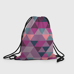 Рюкзак-мешок Абстрактные мозаичный розовый фигуры, цвет: 3D-принт