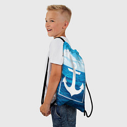 Рюкзак-мешок Anchor - marine theme, цвет: 3D-принт — фото 2