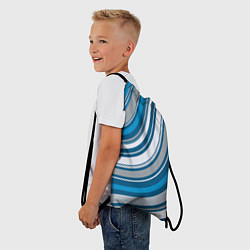 Рюкзак-мешок Волнистые полосы - текстура, цвет: 3D-принт — фото 2