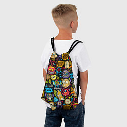 Рюкзак-мешок Паттерн с монстриками, цвет: 3D-принт — фото 2