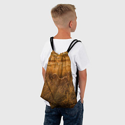 Рюкзак-мешок Поле с колосьями и собачка, цвет: 3D-принт — фото 2