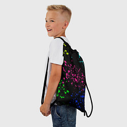 Рюкзак-мешок Брызги неоновых красок, цвет: 3D-принт — фото 2