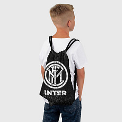Рюкзак-мешок Inter с потертостями на темном фоне, цвет: 3D-принт — фото 2