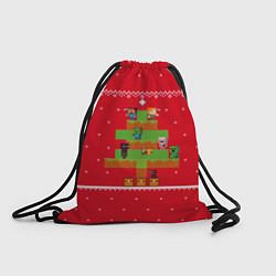 Рюкзак-мешок Майнкрафт : Новогодний свитер, цвет: 3D-принт