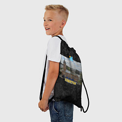 Рюкзак-мешок Советск - каланча - на черном фоне, цвет: 3D-принт — фото 2