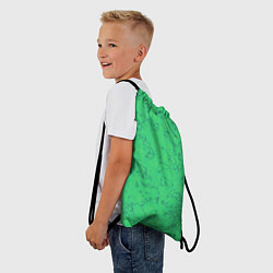 Рюкзак-мешок Мраморный зеленый яркий узор, цвет: 3D-принт — фото 2