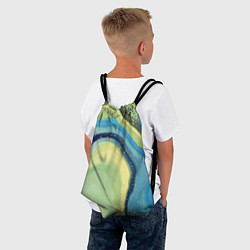 Рюкзак-мешок Сине-зеленый агат, цвет: 3D-принт — фото 2