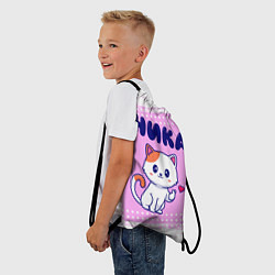 Рюкзак-мешок Ника кошечка с сердечком, цвет: 3D-принт — фото 2