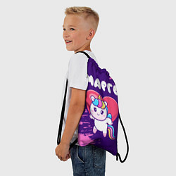 Рюкзак-мешок Марго единорог с сердечком, цвет: 3D-принт — фото 2