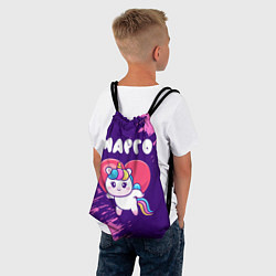 Рюкзак-мешок Марго единорог с сердечком, цвет: 3D-принт — фото 2