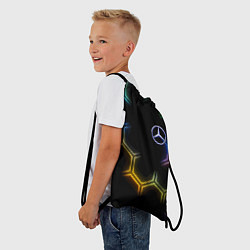 Рюкзак-мешок Mercedes - neon pattern, цвет: 3D-принт — фото 2