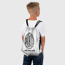 Рюкзак-мешок AC Milan с потертостями на светлом фоне, цвет: 3D-принт — фото 2