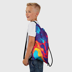 Рюкзак-мешок Пестрые красочные разводы, цвет: 3D-принт — фото 2