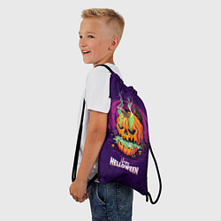 Рюкзак-мешок Злобная тыква Хэллоуин, цвет: 3D-принт — фото 2